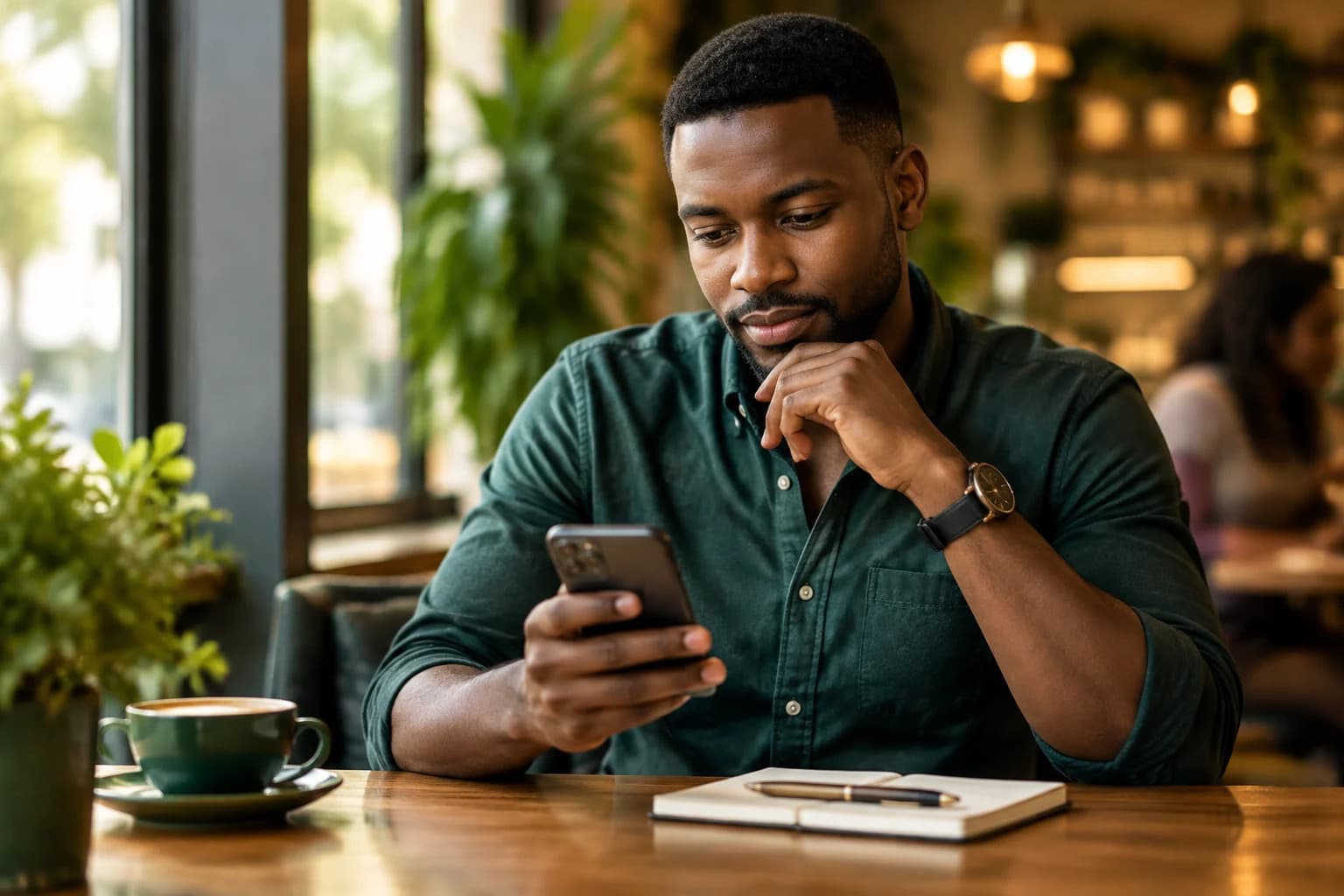 Borrower reviewing a loan offer on a phone